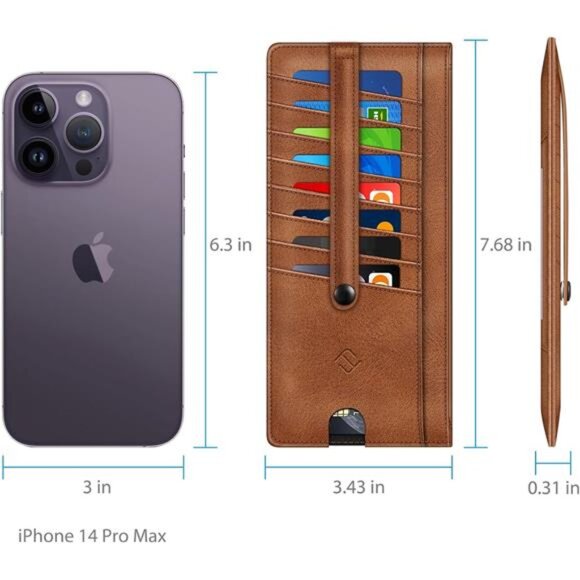 Slim Credit Card Wallet Holder Change Pouch, RFID Blocking Business Cards Cases - Picture 4 of 8